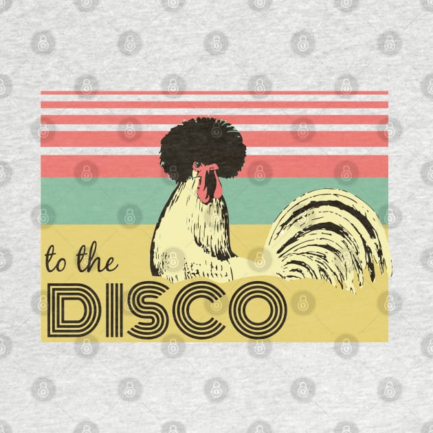 to the DISCO -  Vintage Black Crested White Chick by olivergraham